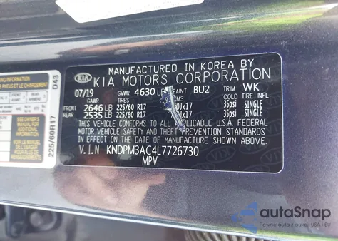 2020 Kia Sportage Lx from USA, damaged, VIN KNDPM3AC4L7726730